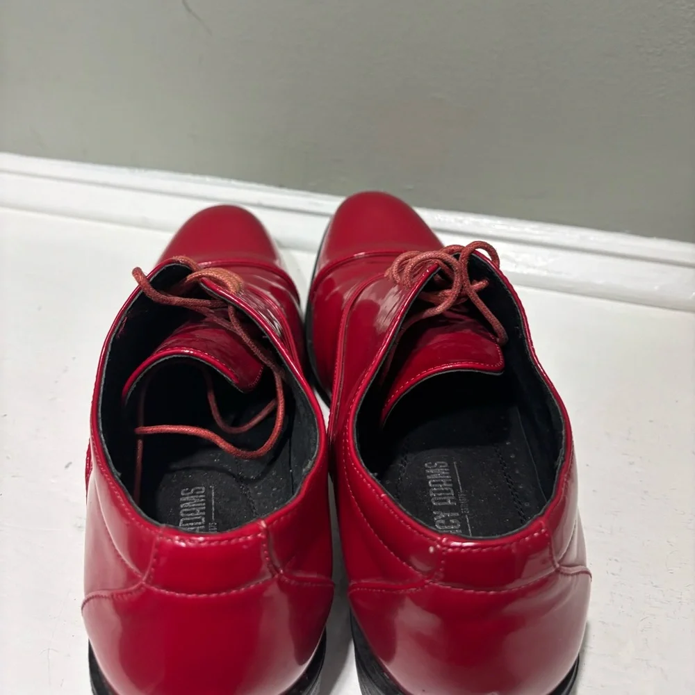 Stacy Adam’s Candy Apple Red Gala Captoe Men's Formal Dress Shoes-size 7.5 - Picture 7 of 10